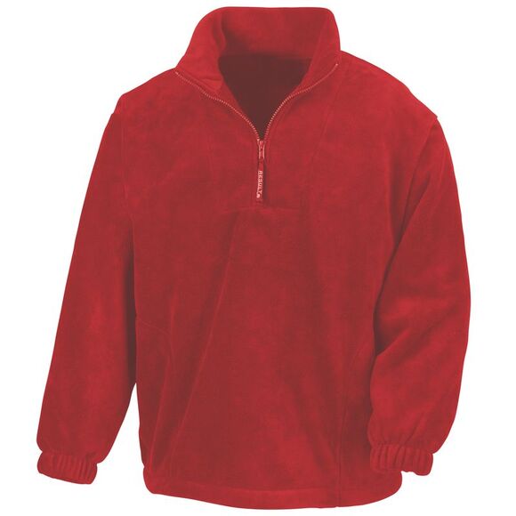 Result Unlined Active 1/4 Zip Anti-Pilling Fleece Top / Red - Picture 1 of 3